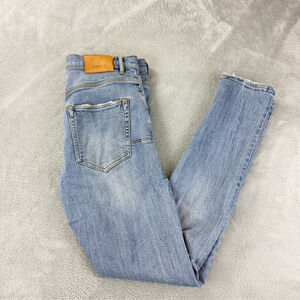 Purple Brand Men Sz 33x32 Slim Blowout Blue Jeans P002 Style Number Button Fly